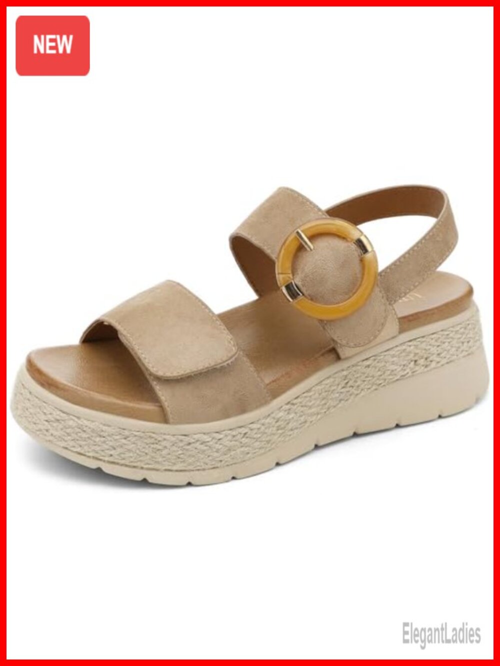Womens Espadrille Platform Sandals Low Wedge Orthopedic Arch Support Cushion